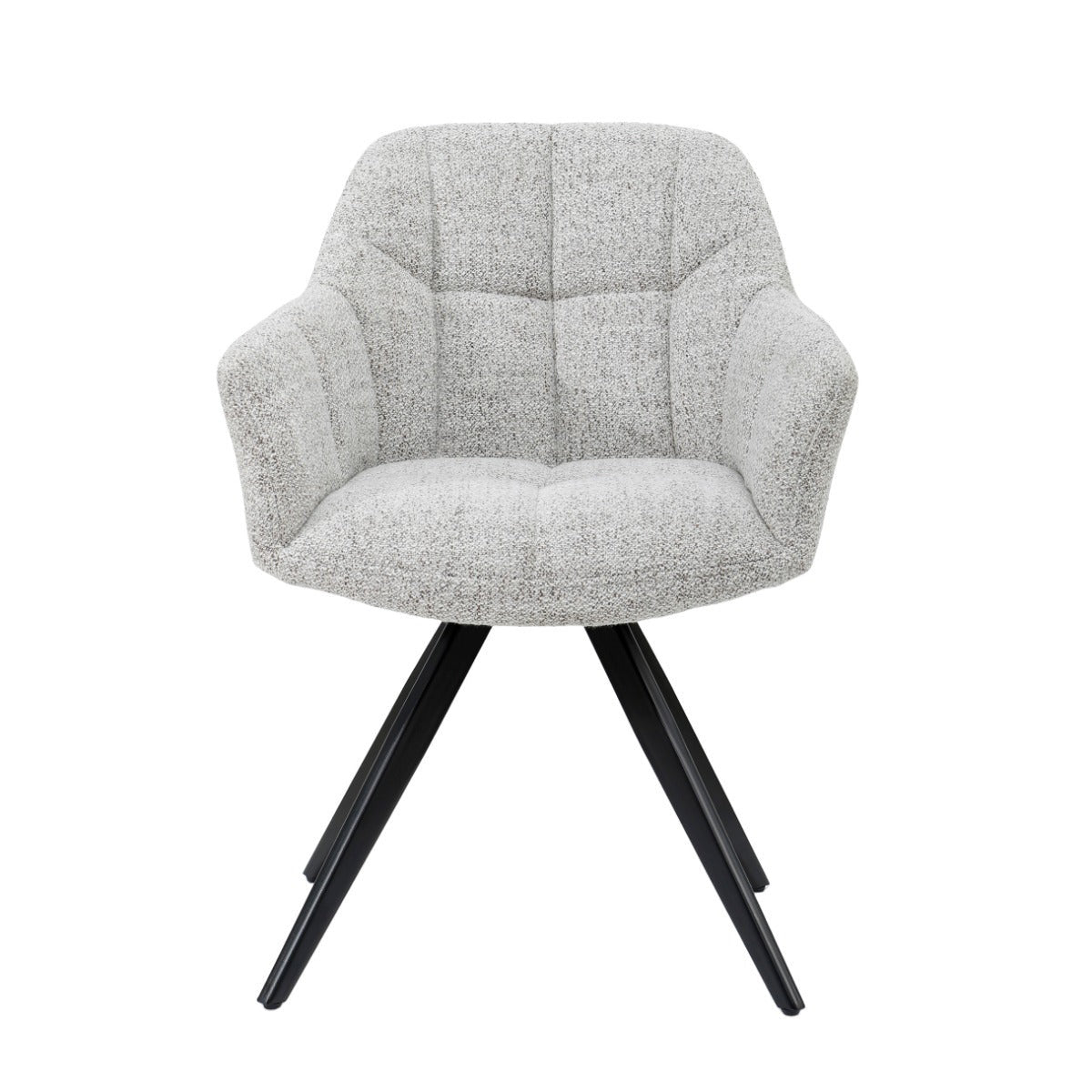 Draaibare eetkamerstoel Tommy Bisque Oasis van Livingfurn, B61cm x D64cm x H84cm per stoel