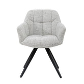 Draaibare eetkamerstoel Tommy Bisque Oasis van Livingfurn, B61cm x D64cm x H84cm per stoel