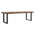 Eetkamertafel Cosmo van DTP Home, lange tafel met blad van gerecycled teakhout op zwart metalen frame