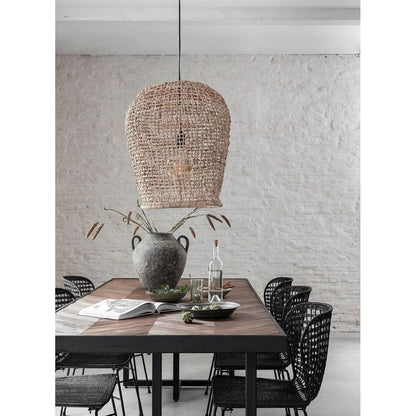 Eetkamertafel Criss Cross van DTP Home, blad van bovenaf met visgraatpatroon