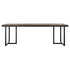 Eetkamertafel Criss Cross 240cm van DTP Home, blad van gemixt hout op zwart stalen frame