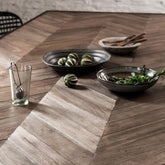 Eetkamertafel Criss Cross 240cm van DTP Home, rand van het tafelblad in detail