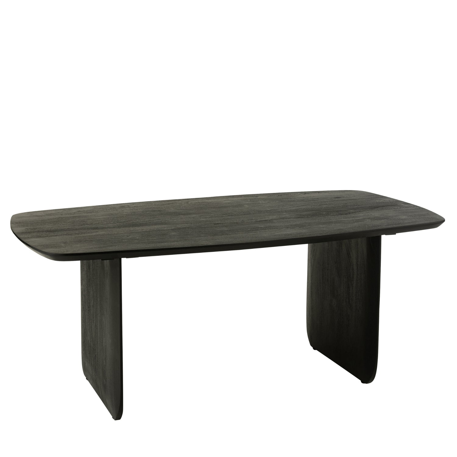 Eetkamertafel + Eetkamerbank Acaciahout Zwart 190cm J-Line - Eetkamertafel - Living Lovely - livinglovely.nl