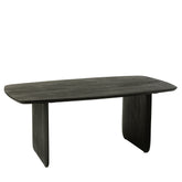 Eetkamertafel + Eetkamerbank Acaciahout Zwart 190cm J-Line - Eetkamertafel - Living Lovely - livinglovely.nl