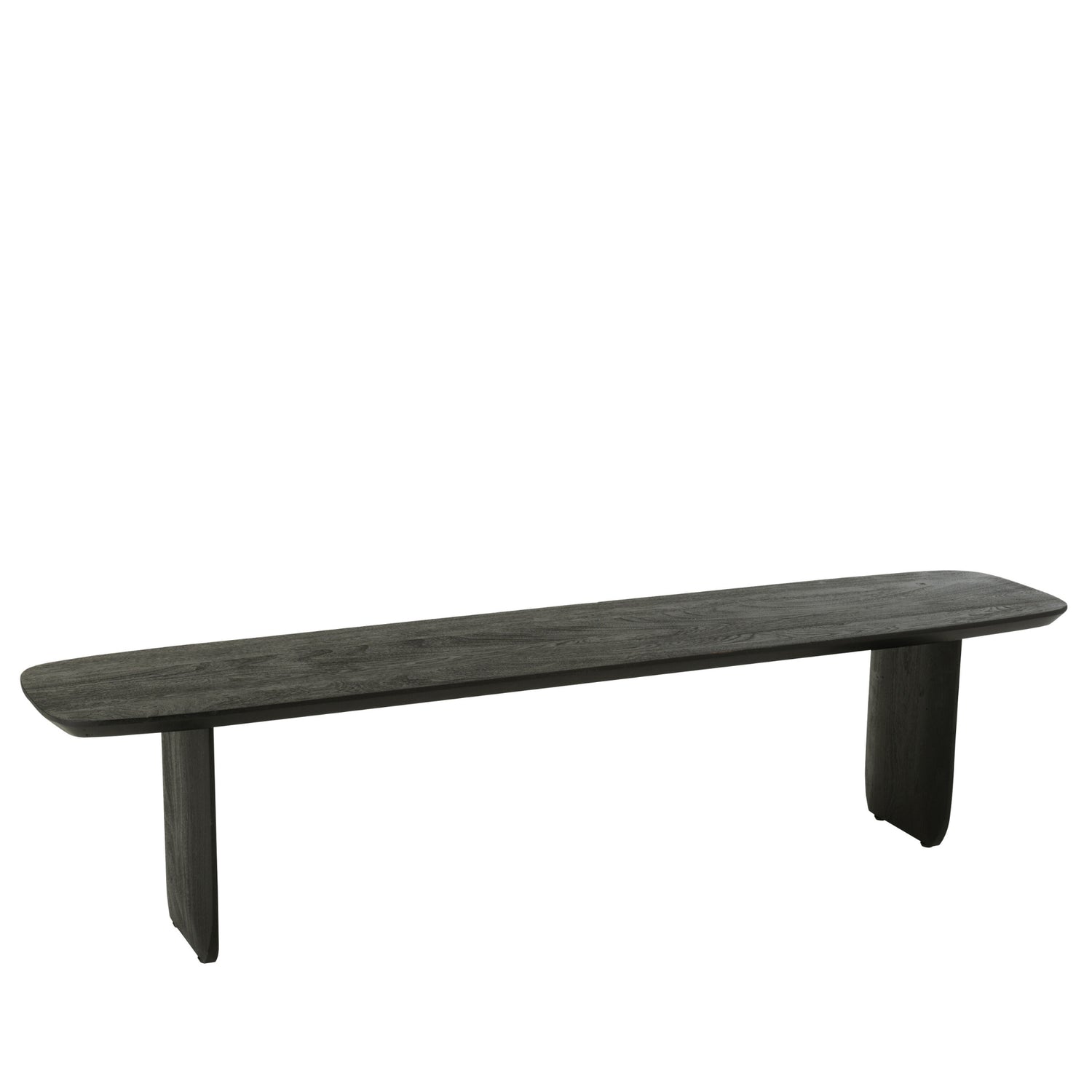 Eetkamertafel + Eetkamerbank Acaciahout Zwart 190cm J-Line - Eetkamertafel - Living Lovely - livinglovely.nl