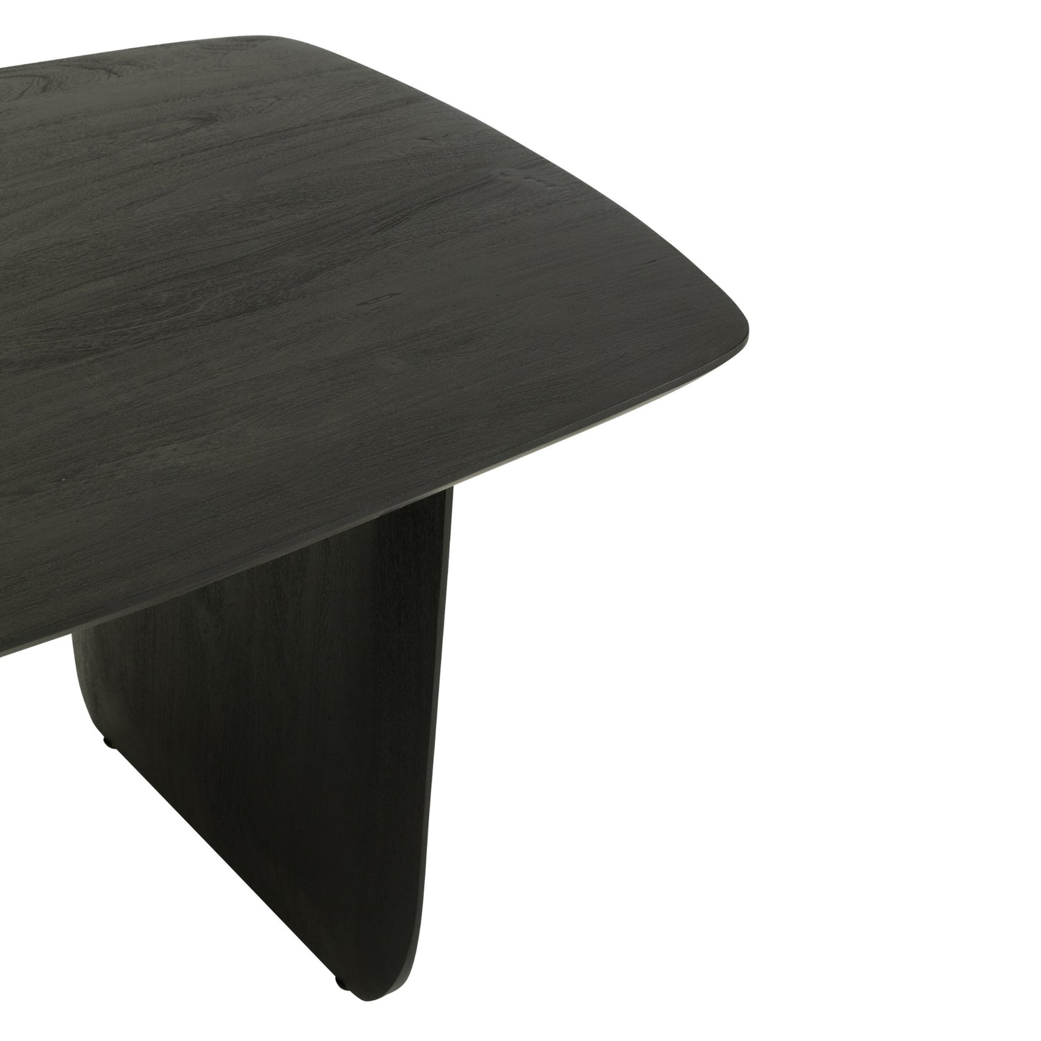 Eetkamertafel + Eetkamerbank Acaciahout Zwart 190cm J-Line - Eetkamertafel - Living Lovely - livinglovely.nl