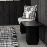 Eetkamertafel + Eetkamerbank Acaciahout Zwart 190cm J-Line - Eetkamertafel - Living Lovely - livinglovely.nl