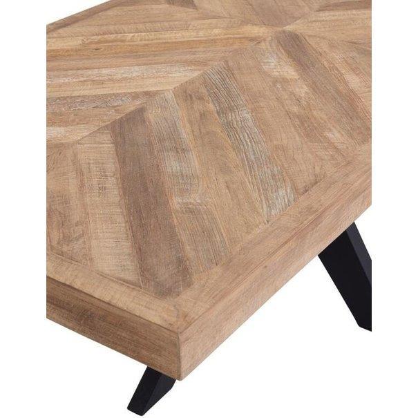 Masterpiece Einstein eettafel gerecycled teak vooraanzicht