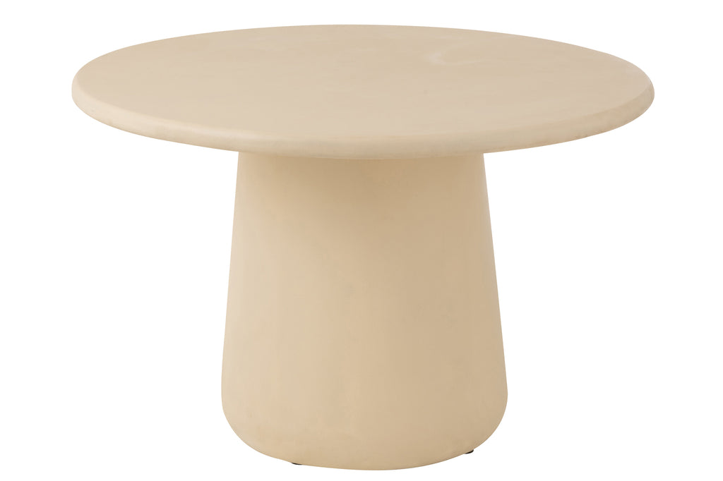 Eetkamertafel Ram Plywood Beige Dia 118xH75cm - Eetkamertafel - J-Line - livinglovely.nl