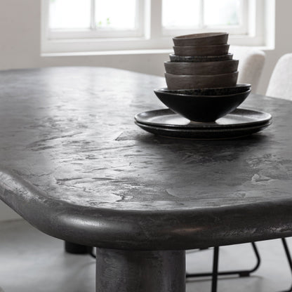 Eettafel Clio Pepper 230cm met dikke poten zijaanzicht