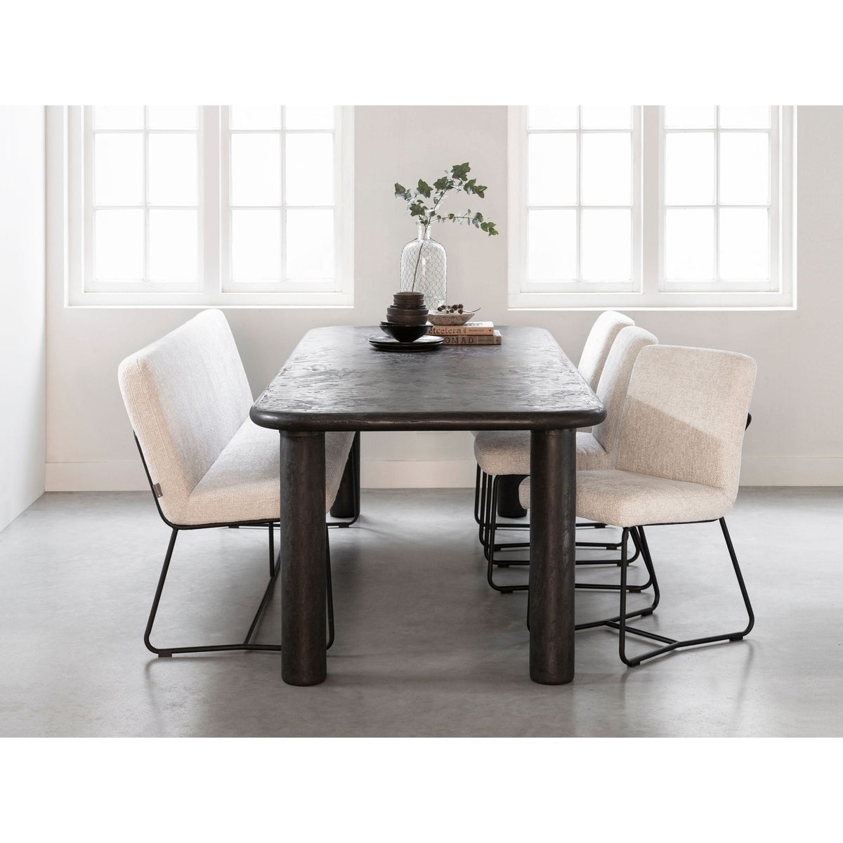 Mortex eettafel Clio Pepper detail poot en blad DTP Home
