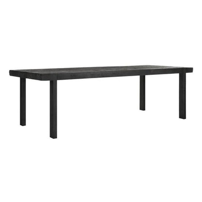 Eetkamertafel Timeless Black Beam teakhout zwart 225cm DTP Home