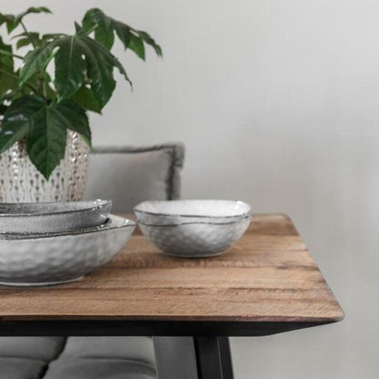 Houten eettafel 250cm gerecycled teakhout vooraanzicht DTP Home