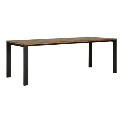 Eettafel Timeless Tracks 225cm naturel teakhout zijaanzicht