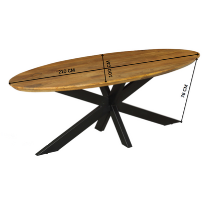 Eettafel Brandy Ovaal 180 cm van Starfurn uit de Brandy woonserie
