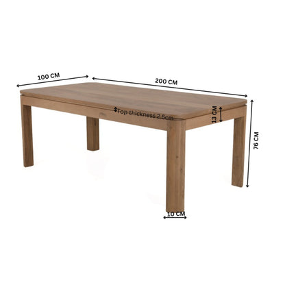 Eettafel Dallas van Starfurn, 76 cm hoog met tijdloze uitstraling