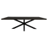 Denver eettafel 200cm van Starfurn met royaal opgedikt blad van zwart gelakt massief mangohout