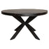 Eettafel Denver Zwart Rond 140cm van Starfurn, ronde eettafel waar iedereen elkaar aankijkt