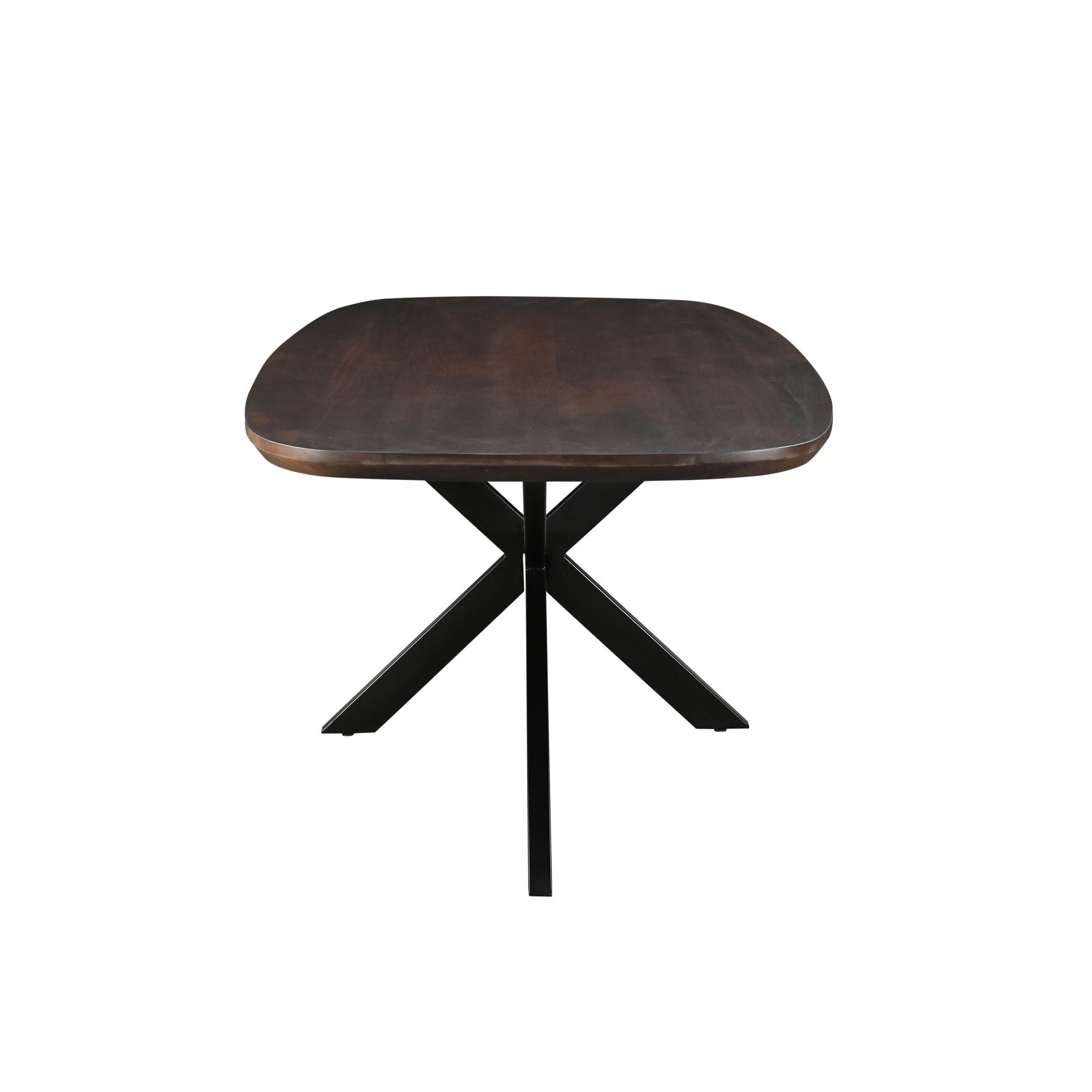 Eettafel Jesper Chestnut 210cm van de kopse kant gezien