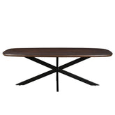 Eettafel Jesper Danish oval mangohout Chestnut 230cm van Livingfurn