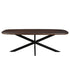 Eettafel Jesper Danish oval mangohout Chestnut 230cm van Livingfurn