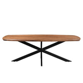 Eettafel Jesper Danish oval mangohout Pecan 180cm van Livingfurn