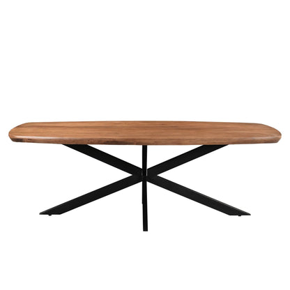 Eettafel Jesper Danish oval mangohout Pecan 180cm van Livingfurn