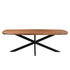 Eettafel Jesper Danish oval mangohout Pecan 180cm van Livingfurn