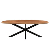 Eettafel Jesper Danish oval mangohout Pecan 210cm van Livingfurn