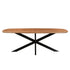 Eettafel Jesper Danish oval mangohout Pecan 210cm van Livingfurn