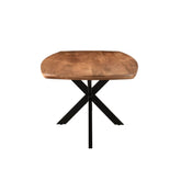 Eettafel Jesper Pecan 210cm van de kopse kant gezien