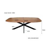 Afmetingen Eettafel Jesper 210cm: L210cm x B100cm x H76cm