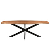 Eettafel Jesper Danish oval mangohout Pecan 230cm van Livingfurn