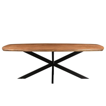 Eettafel Jesper Danish oval mangohout Pecan 230cm van Livingfurn