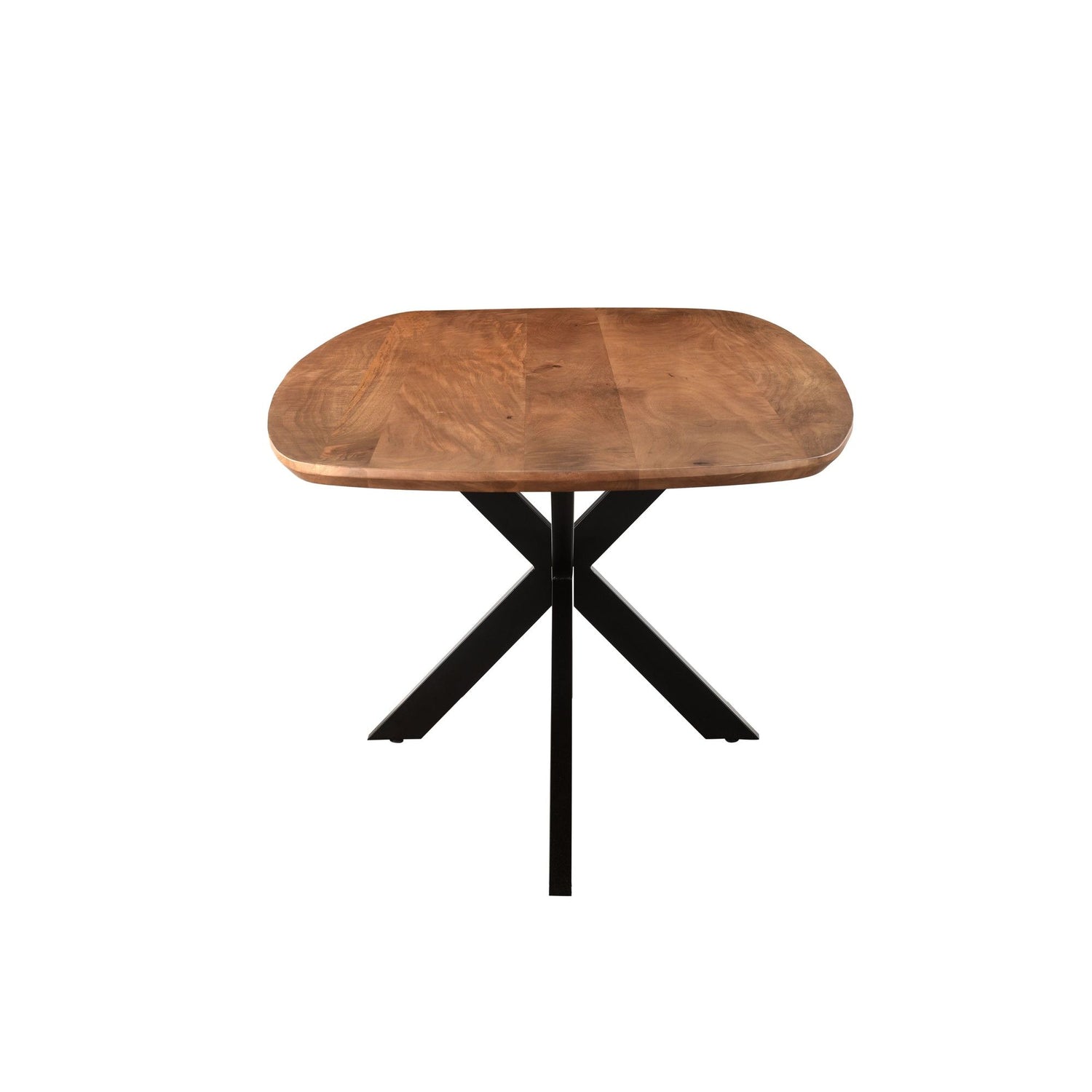 Eettafel Jesper Pecan 230cm van de kopse kant gezien