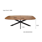 Afmetingen Eettafel Jesper 230cm: L230cm x B105cm x H76cm