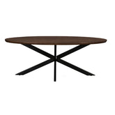 Ovale eettafel Jesper mangohout Chestnut 210cm van Livingfurn