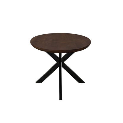 Eettafel Jesper Chestnut 210cm van de kopse kant gezien