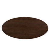 Bovenaanzicht van het mangohouten blad van de eettafel Jesper Chestnut 210cm