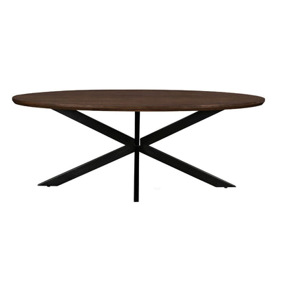 Ovale eettafel Jesper mangohout Chestnut 240cm van Livingfurn