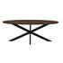 Ovale eettafel Jesper mangohout Chestnut 240cm van Livingfurn