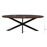 Afmetingen Eettafel Jesper 240cm: L240cm x B110cm x H76cm