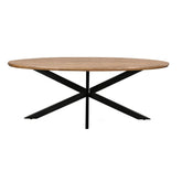 Ovale eettafel Jesper mangohout Pecan 180cm van Livingfurn