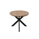 Eettafel Jesper Pecan 180cm van de kopse kant gezien