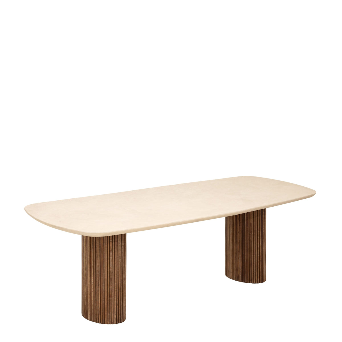 Ovale eettafel Lagoon 240cm van DTP Home met mortex blad in naturel