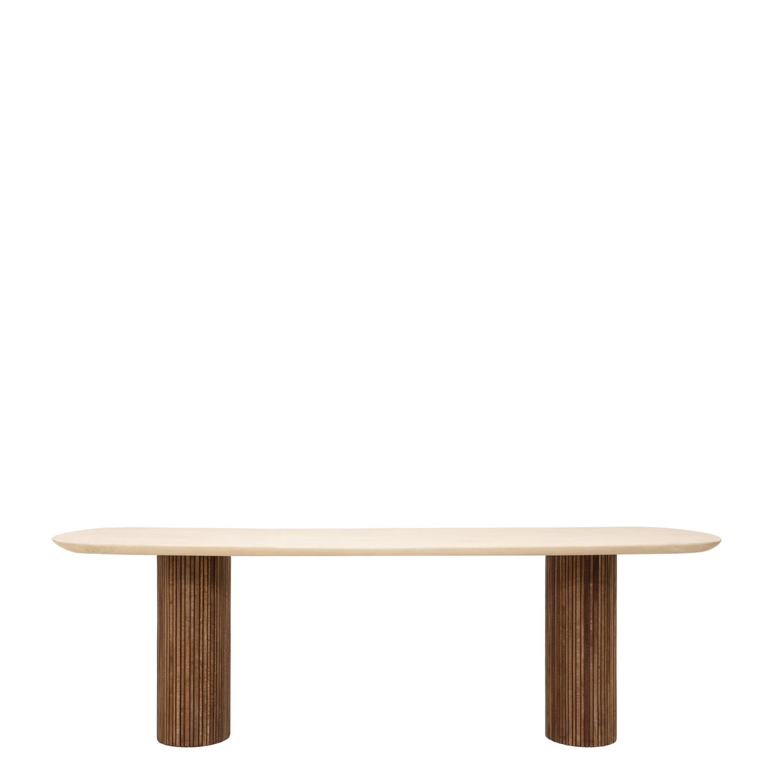 Eettafel Lagoon ovaal met mortex tafelblad van bovenaf gezien
