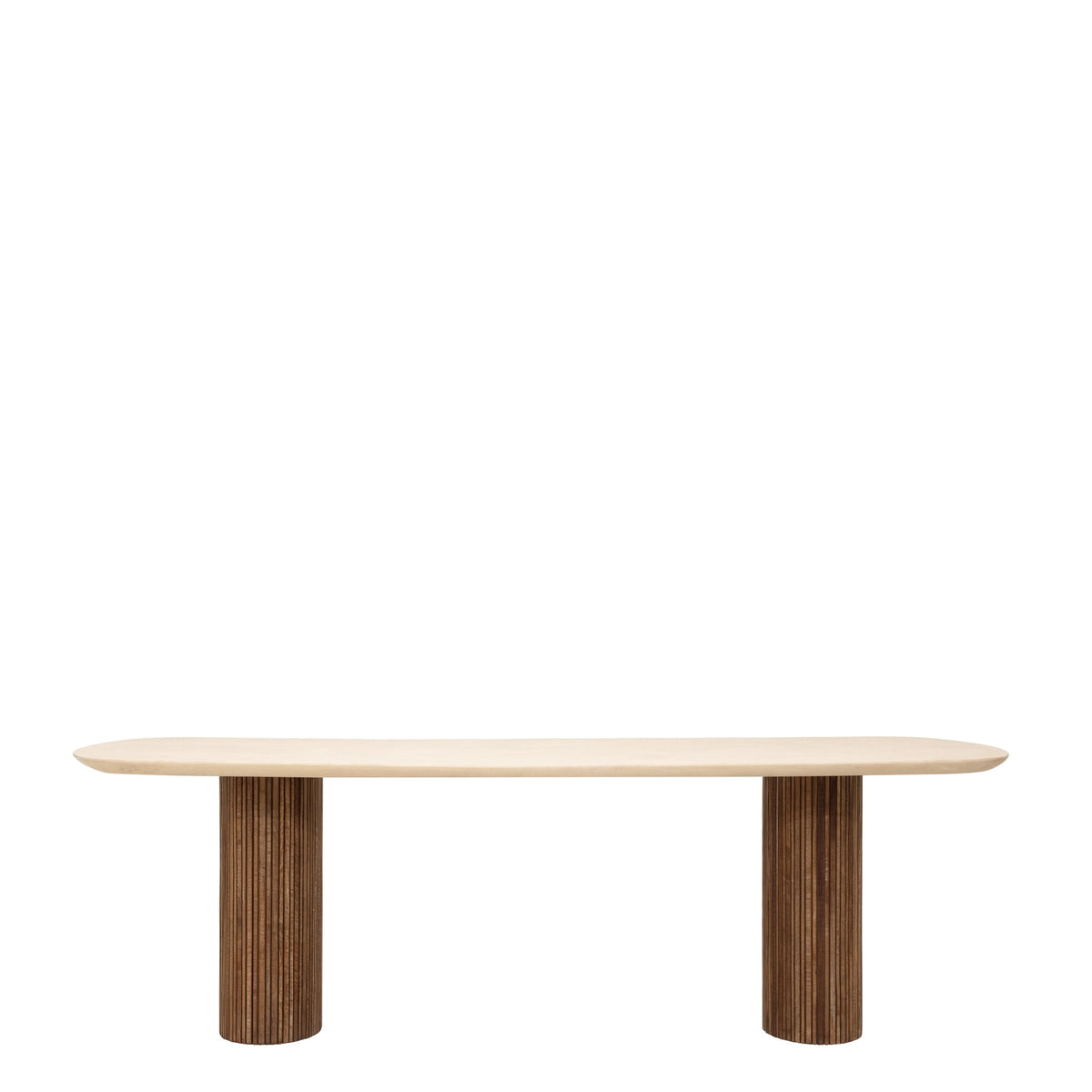Eettafel Lagoon ovaal met mortex tafelblad van bovenaf gezien