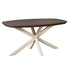 Eettafel Madison Deens Ovaal 160cm van Starfurn in bruin mangohout met zandkleurig metalen onderstel