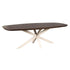 Eettafel Madison Deens Ovaal 280cm van Starfurn in bruin mangohout met zandkleurig metalen onderstel
