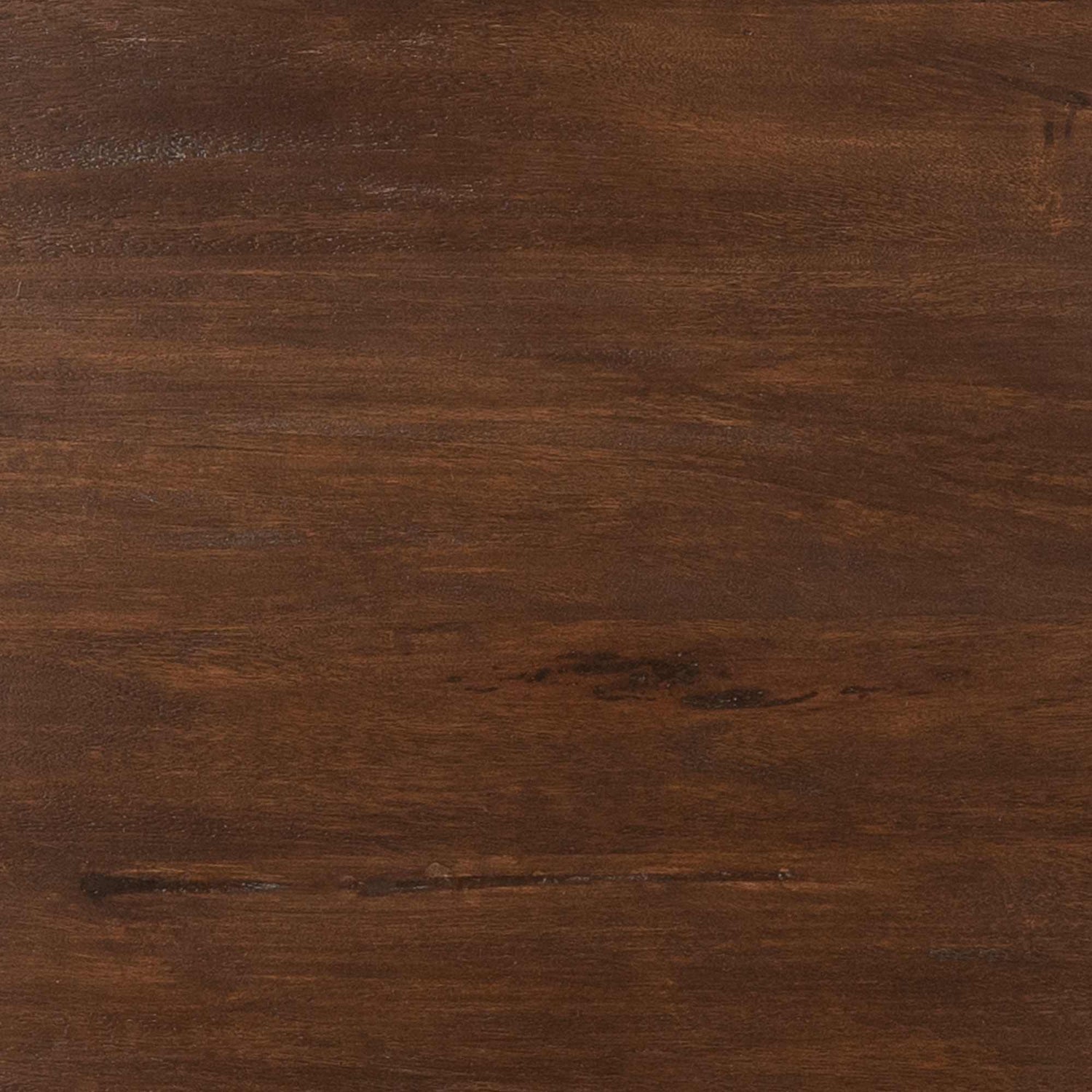 Eettafel Madison 110cm van Starfurn van bovenaf met de nerftekening van het mangohouten blad